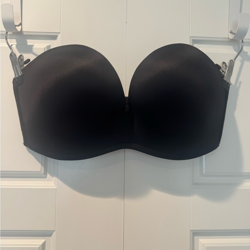 NWOT Delimira Deep V Strapless Padded Bra Underwire Womens Size Large Wrap 38D